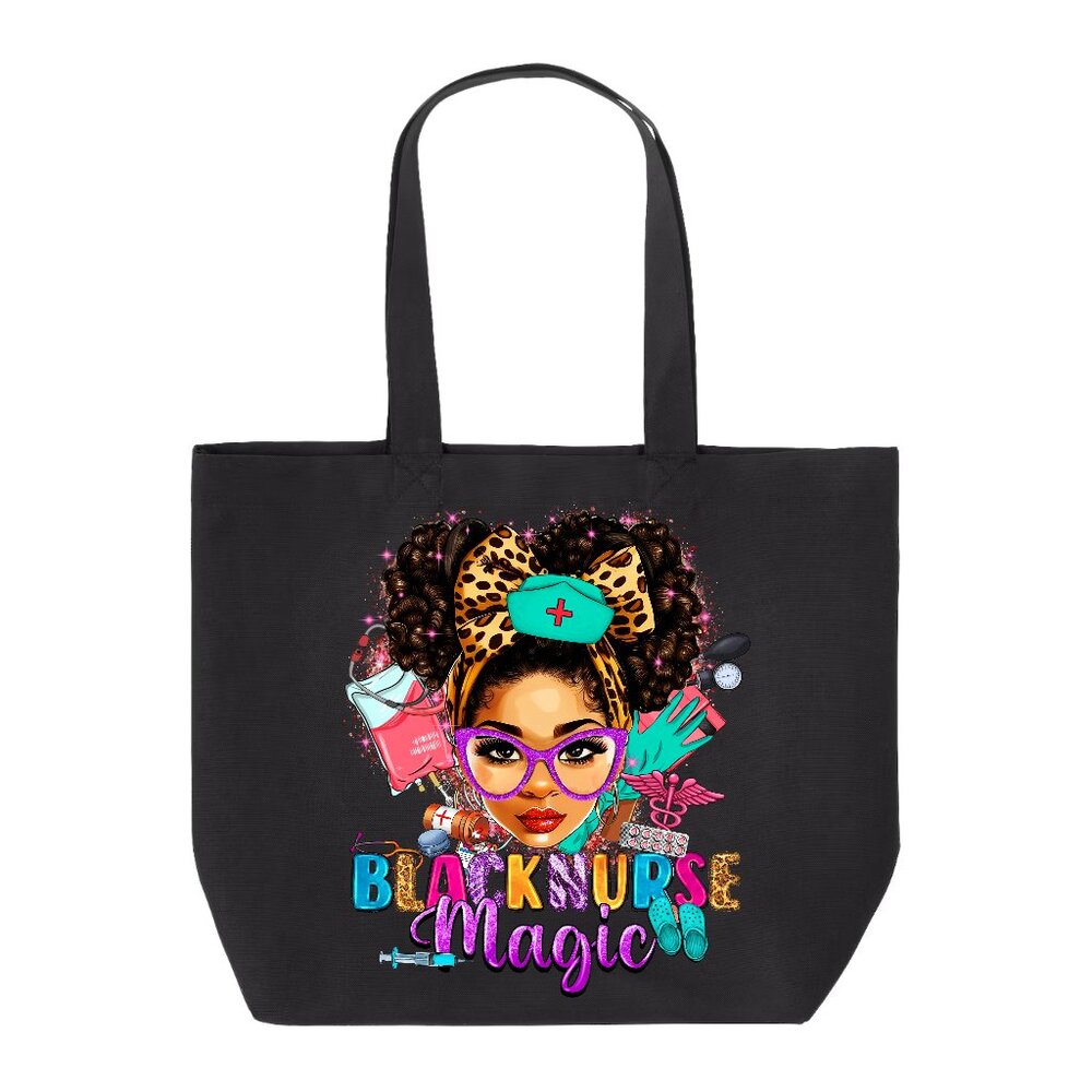 New | Black | Black Nurse Magic| Reusable Tote Bag